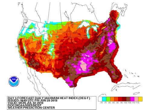 united states heat index map
